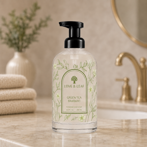 Love & Leaf Hand Soap Starter Kit - Green Tea Bamboo