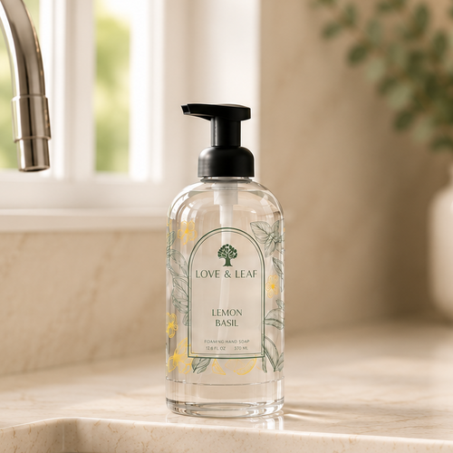Love & Leaf Hand Soap Starter Kit - Lemon Basil