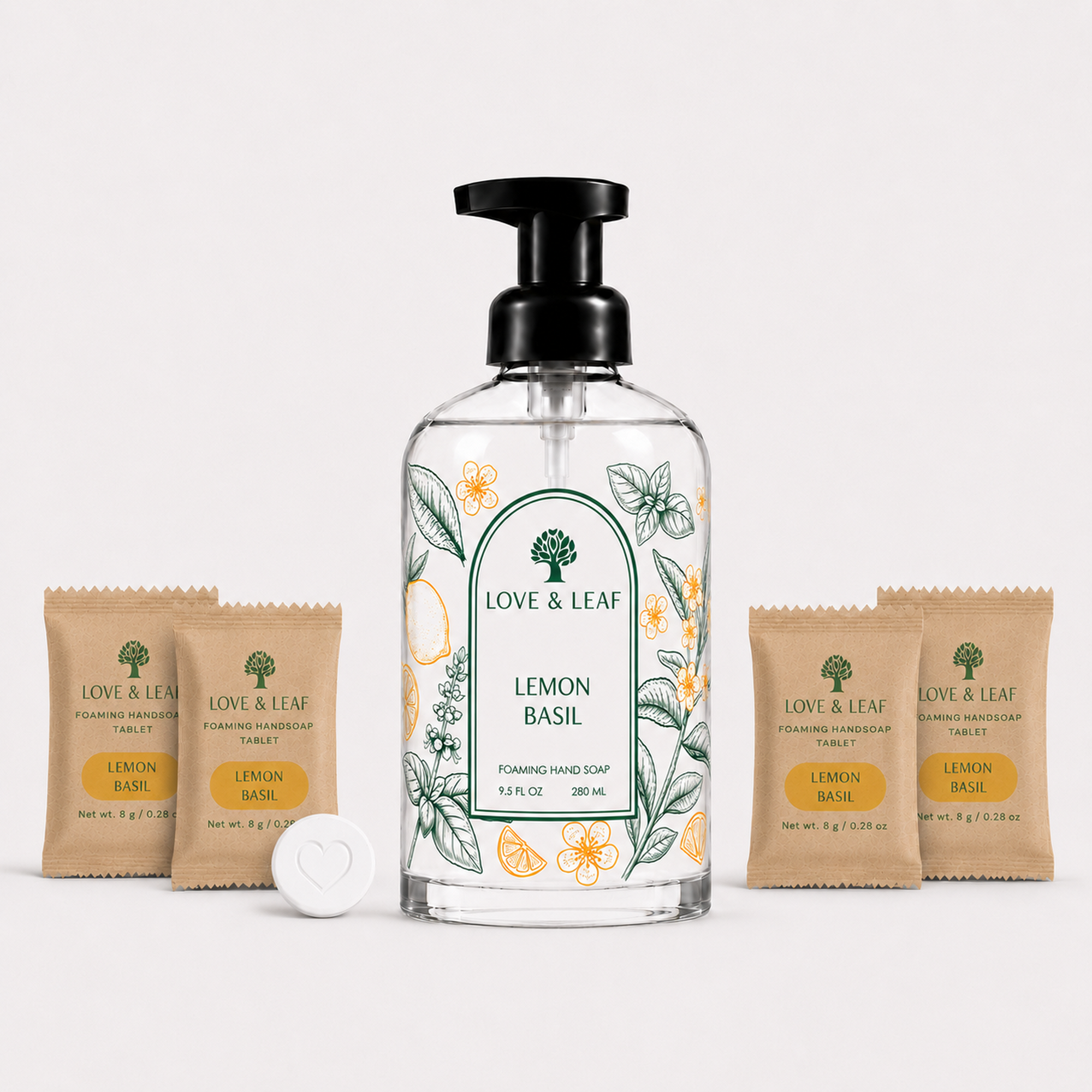 Love & Leaf Hand Soap Starter Kit - Lemon Basil